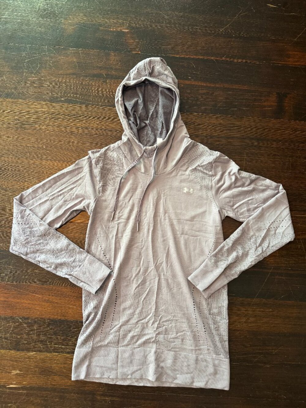 Under Armour HeatGear Seamless Hoodie Women's Small NWOT Taupe